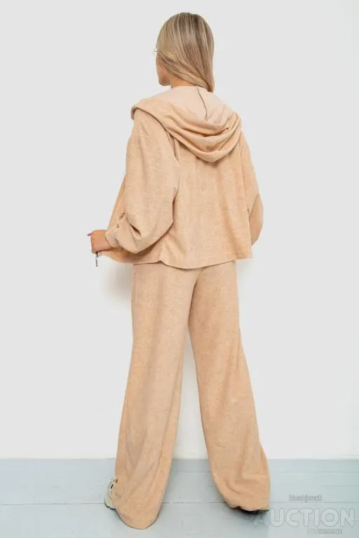 Спорт костюм женский махровый тройка, цвет бежевый, 102R5250 Продаж