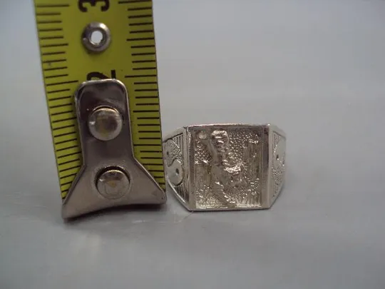 Мужской перстень кольцо печатка тигр Инь Янь гороскоп серебро Украина вес 5,48 г размер 20 №15135 Де купити