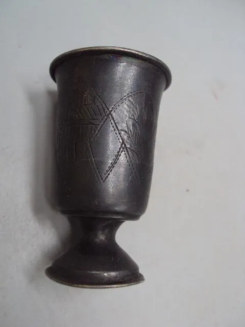 Рюмка стопка серебро 84 проба голова вес 26,85 г высота 6,6 см, диаметр 4,2 см №325 Інтернет-аукціон