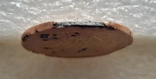 (5800) 50 копійок 2013 вздуття плакіровки (вздутие плакировки) (50 копеек 2013 брак) З аукціону