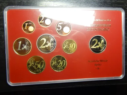 Купити Комплект євромонет Німеччини 2006 A (повний комплект+ювілейна) UNC
