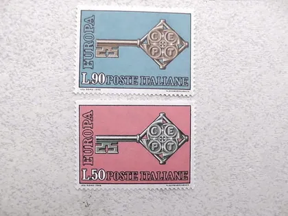 фото, Серія поштових марок Італія " Єропа СЕРТ " 1968 рік **