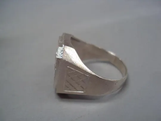 Мужской перстень кольцо печатка зодиак Лев гороскоп серебро Украина вес 9,93 г размер 23,5 №15141 Недорого