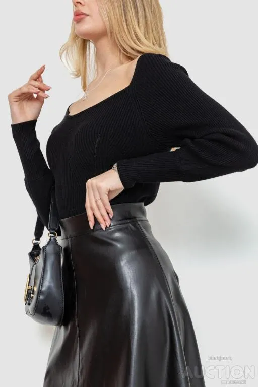 Кофта женская однотонная, цвет черный, 221R333 Продаж