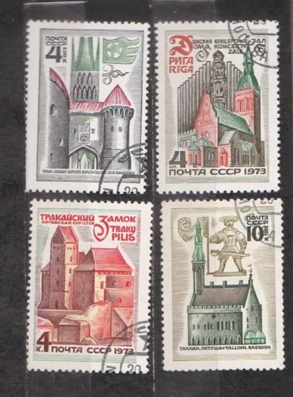 фото, ИСТОРИКО-АРХИТЕКТУРНЫЕ ПАМЯТНИКИ ПРИБАЛТИКИ = СССР - СРСР = 1973 р. = гаш. {}