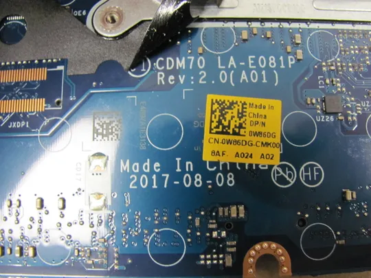 638-14 материнська плата SR33Z  i7-7600U  CDM70 LA-E081P  для  Dell Latitude E5480 оригінал З аукціону