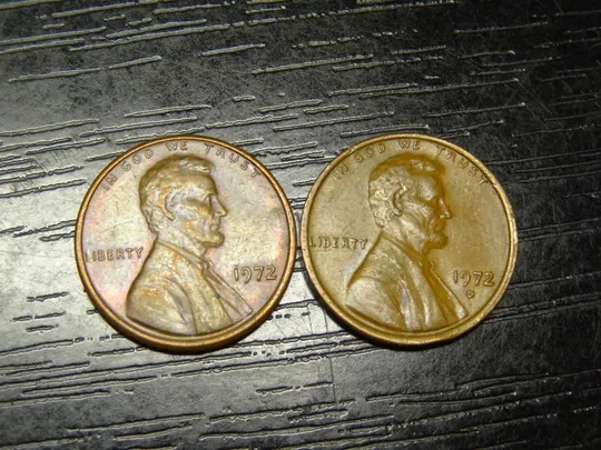 1 цент США 1972 (два різновиди) Ціна
