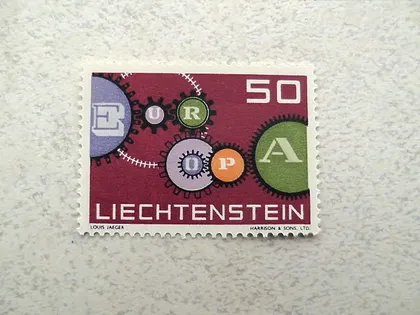 фото, Поштова марка Ліхтенштейн " Європа СЕРТ " 1961 рік **