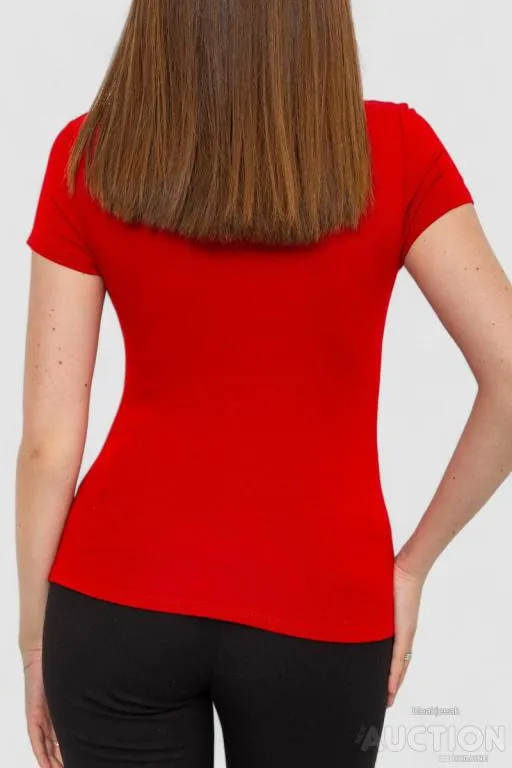 Футболка женская, цвет красный, 186R528 Продаж