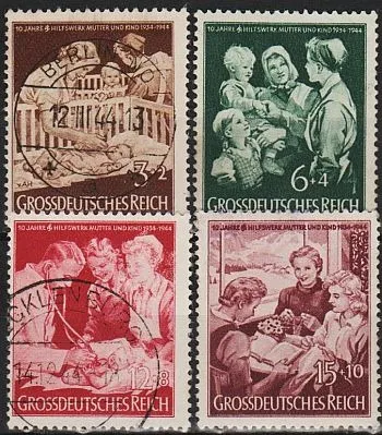 фото, 1944 - Рейх - Допомога матері Mi.869-72 _4,0 EU _гаш