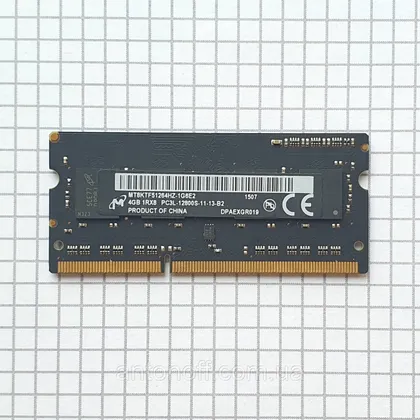 фото, Модуль пам'яті Micron 4GB 1RX8 PC3L-12800S (DDR3L) MT8KTF51264HZ-1G6E2 для ноутбука