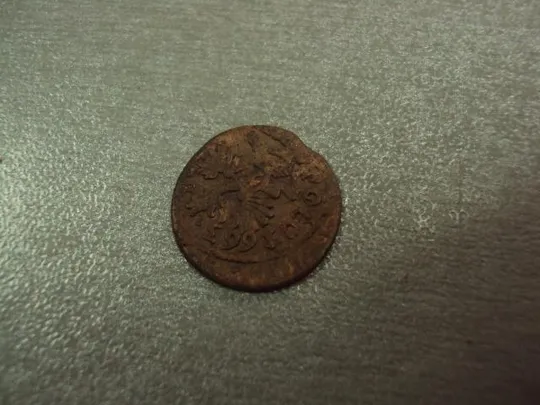 монета солид 1663 год польша бронза №6 Де купити