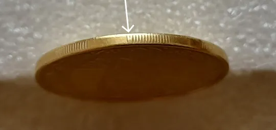 (8173) 25 копійок 2014 викрошка на гурті у сегменті на 8 год. (25 копеек 2014 брак гурта) Ціна