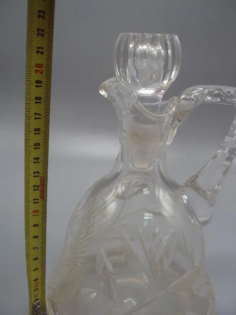 Купити Кувшин графин резьба стеко высота с крышкой 22,2 см №13951