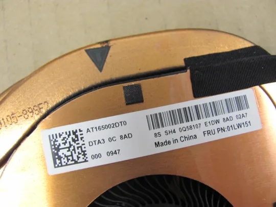 687-12 система охолодження AT165002TB0 01LW150 01LW151 для Lenovo ThinkPad  L580 L590 оригінал Де купити