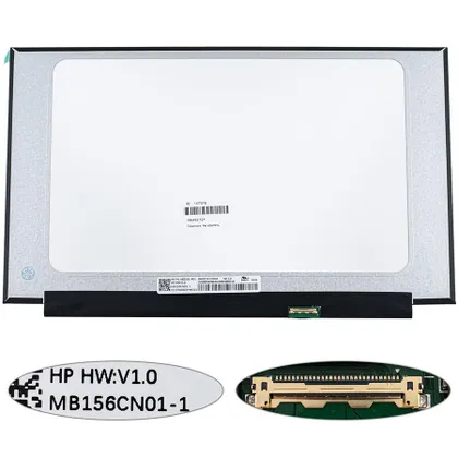 фото, Матриця 15.6" MB156CN01-1 (1920*1080, 30pin(eDP, IPS), LED, SLIM(без планок та вушок), матова, роз'єм праворуч внизу) для ноутбука