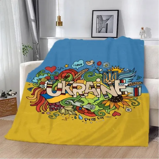 Плед патриотический 3D UKRAINE 20222419_A 12171 160х200 см Ціна