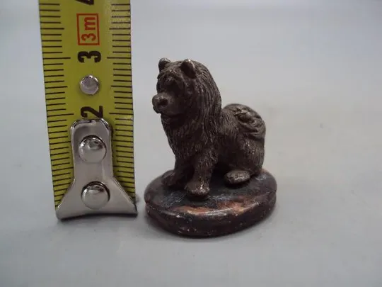 Фигура миниатюра статуэтка собака Чао-чао собачка щенок серебро 925 проба вес 32,18 на подставке №13 Де купити