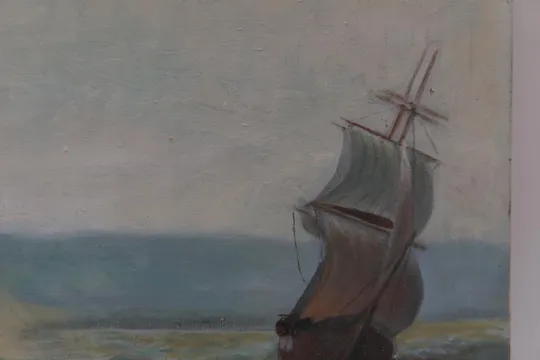 Купити Картина Морской пейзаж. масло холст 39х40 см №66