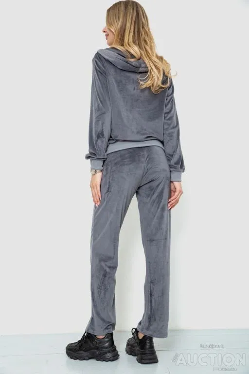 Спорт костюм женский велюровый, цвет серый, 244R9110 Продаж