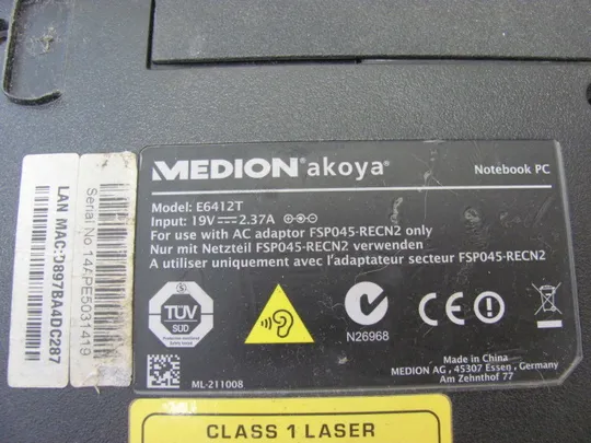 4126 MEDION AKOYA E6412T Pentium 3558U  НІМЕЧЧИНА Інтернет-аукціон