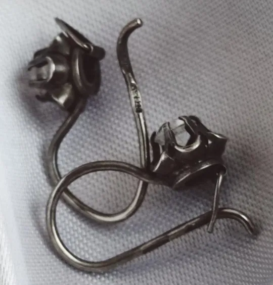 Серьги серебро 925 СССР, звезда, интересные dv952 Недорого