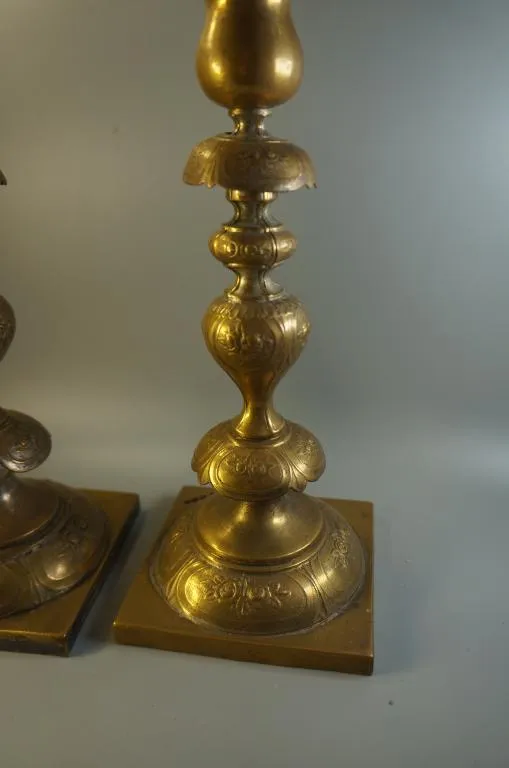 Подсвечники пара бронза Варшава NORBLIN with Co GALW WARSZAWA высота 23,5 см лот 2 шт №1502 №1661 З аукціону