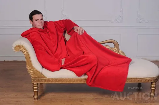 Рукоплед Плед з рукавами і кишенями з мікрофібри 200х150. червоний Де купити