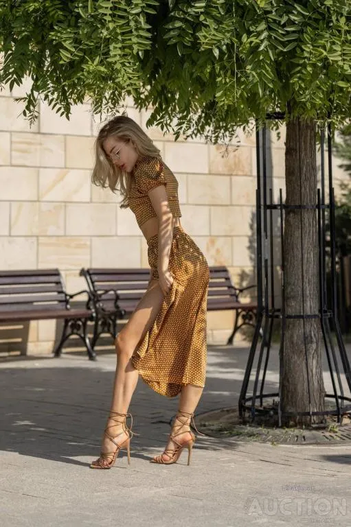 Купити Жіночий костюм двійка Aisha колір золотоS 4869