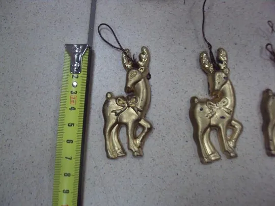 Елочная игрушка подвесная ангел, олени, колокольчик, ангел на шишке пластик лот 10 шт №9906 З аукціону