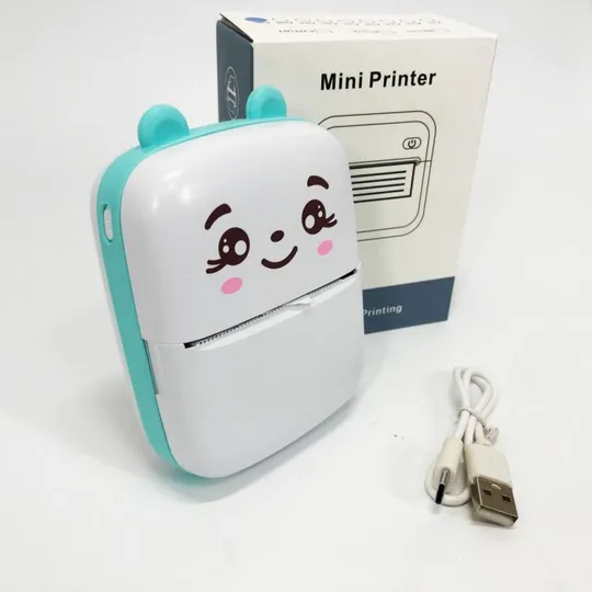 Портативный минипринтер Mini printer с Bluetooth для термопечати без чернил со смартфона. Цвет: гол Характеристики