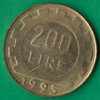 фото, 200 лір 1995 року Італія [М]