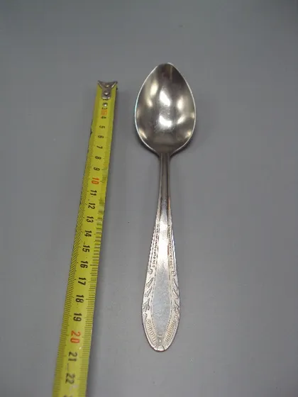 фото, Столовые приборы ложка нерж узор цветы нержавейка длина 20,8 см №18623в