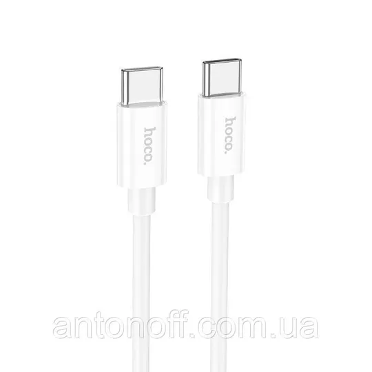 Кабель Hoco X87 Type-C to Type-C 60W 3А 1м силіконовий Білий Продаж