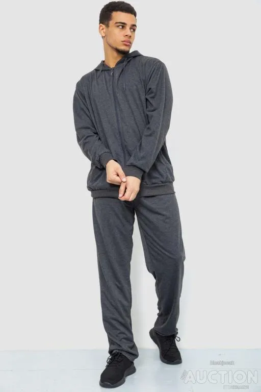 Спорт костюм мужской, цвет темно-серый, 244R9111 Ціна