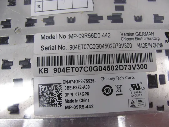 номер0005-21 клавіатура робоча 074GP8 для Dell Vostro 3300 3400 3500 3700 оригінал Інтернет-аукціон