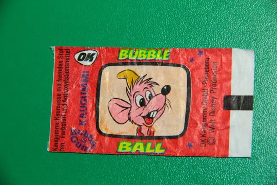 ОБГОРТКА ЕТИКЕТКА ВІД ЖУВАЛЬНОЇ ГУМКИ вкладыш OK BUBBLE BALL З аукціону
