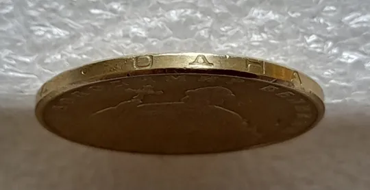 (4829) 1 гривня 2014 значне здвоєння на аверсі, двійний удар (1 гривна 2014 брак) Інтернет-аукціон