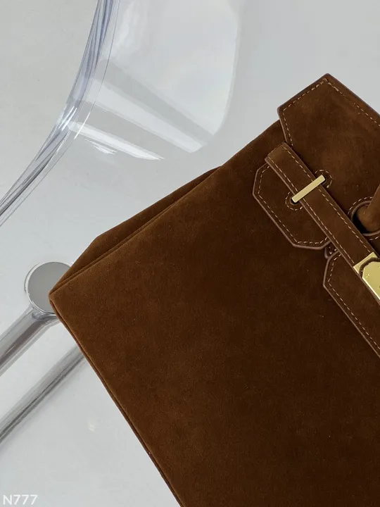 Сумка в стилі Hermes in Suede коричнева Продаж