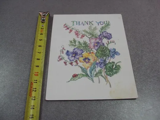 открытка спасибо цветы сша двойная №10999 Ціна