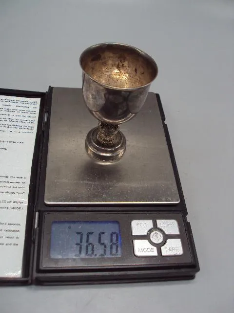 Рюмка стопка серебро 925 проба 2ХЮ вес 36,58 г высота 7 см, диаметр 4,2 см №14316 Де купити