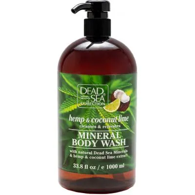 Гель для душа Dead Sea Collection с экстрактами конопли, кокоса и лайма 1000 мл (7290102251674) Ціна