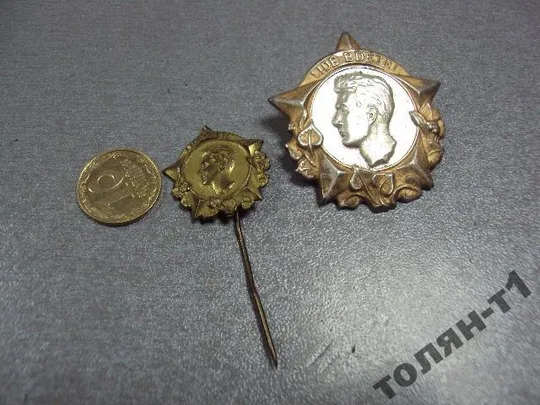 знак фрачник чсср армия юлиус фучик лот 2 шт №10514 Ціна