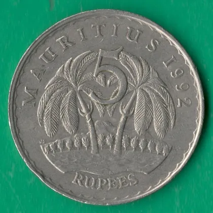 фото, 5 рупій 1992 року Маврикій [МШ1]