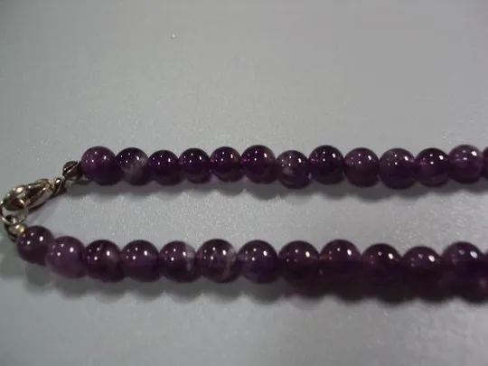 Набор серьги, браслет и колье ожерелье бусы капельки аметист натуральный камень №11250м Характеристики