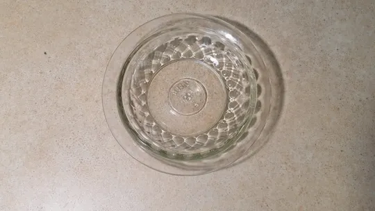Тарілка прозоре старе радянське скло нижня деталь маслянки Вживане З аукціону