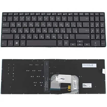 фото, Клавіатура для ноутбука ASUS (UX561 series) rus, black, без фрейму, підсвічування клавіш
