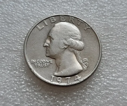 Купити (8108 ря) ¼ долара 1974 США без мітки монетного двору (квотер, 25 центів)