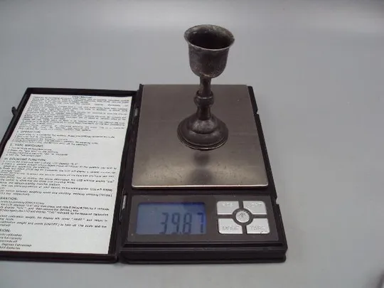 Рюмка стопка резьба серебро вес 39,87 г высота 7,9 см, диаметр 3,1 см №14310 Інтернет-аукціон