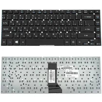 фото, Клавіатура для ноутбука ACER (AS: 3830, 4830, TM: 3830, 4755, 4830) ukr, black, без фрейма (Win 7)